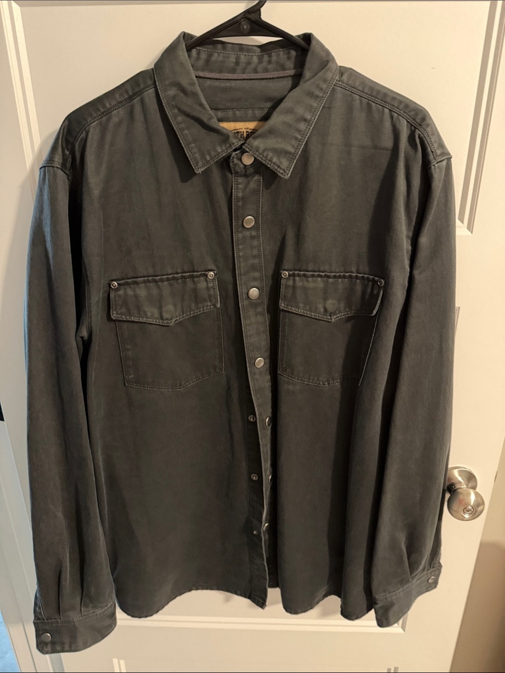 Men's Lightweight Shirt Jacket in Charcoal Gray